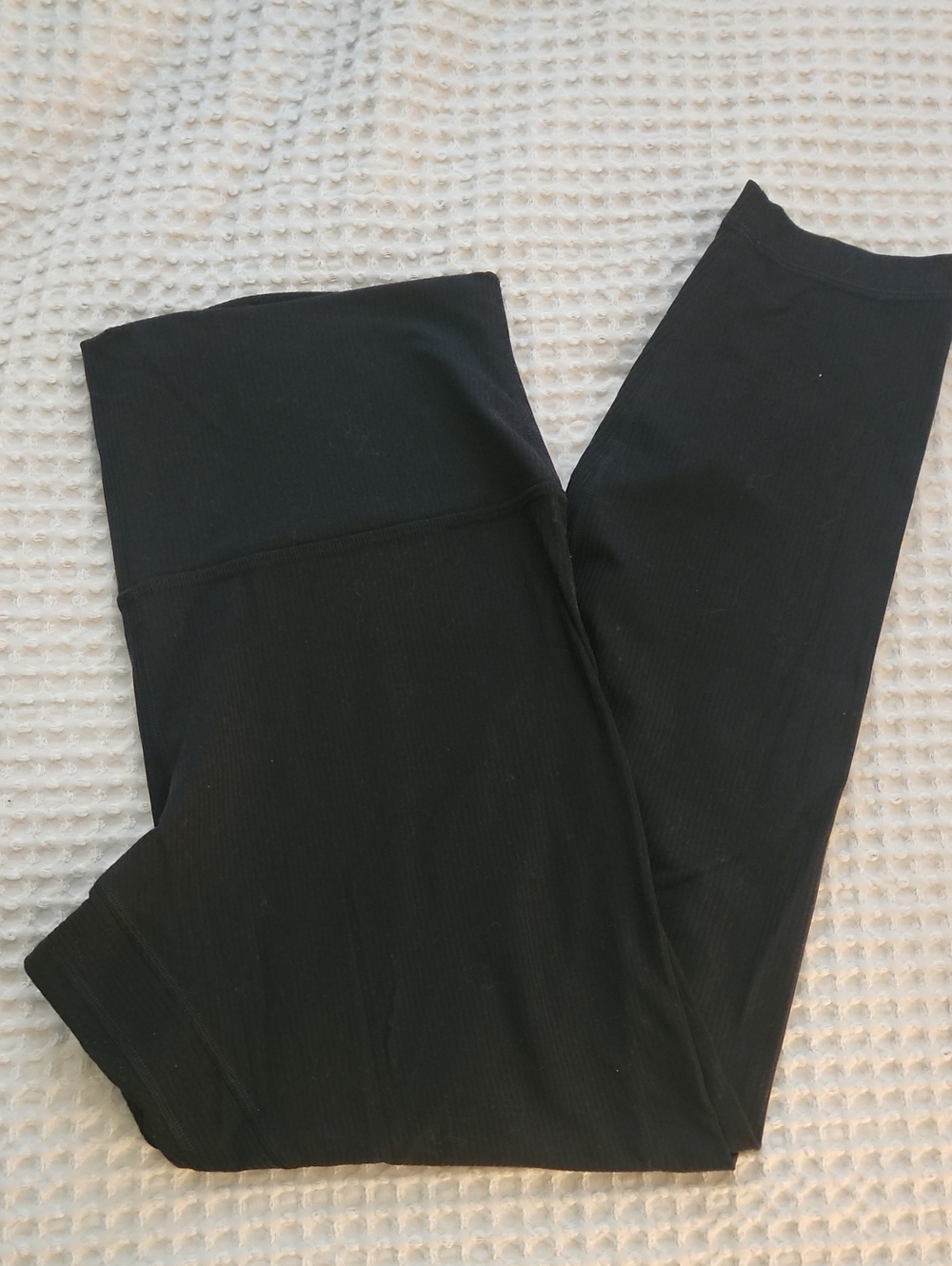 lululemon athletica Black Ribbed High-Rise Align Leggings Size 12